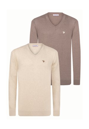 2 PACK SWEATER - Trui - brown