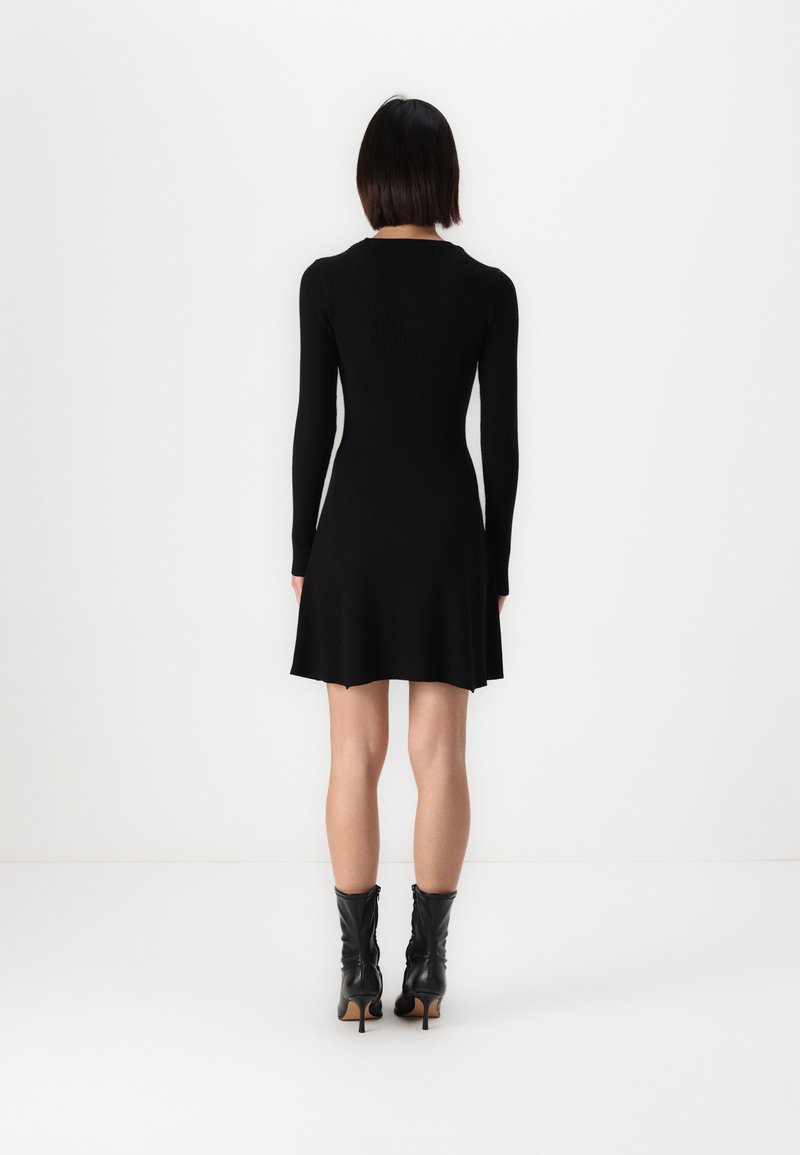 Vero Moda VMJUNO O NECK SKATER DRESS - Jumper dress - black - Zalando.ie