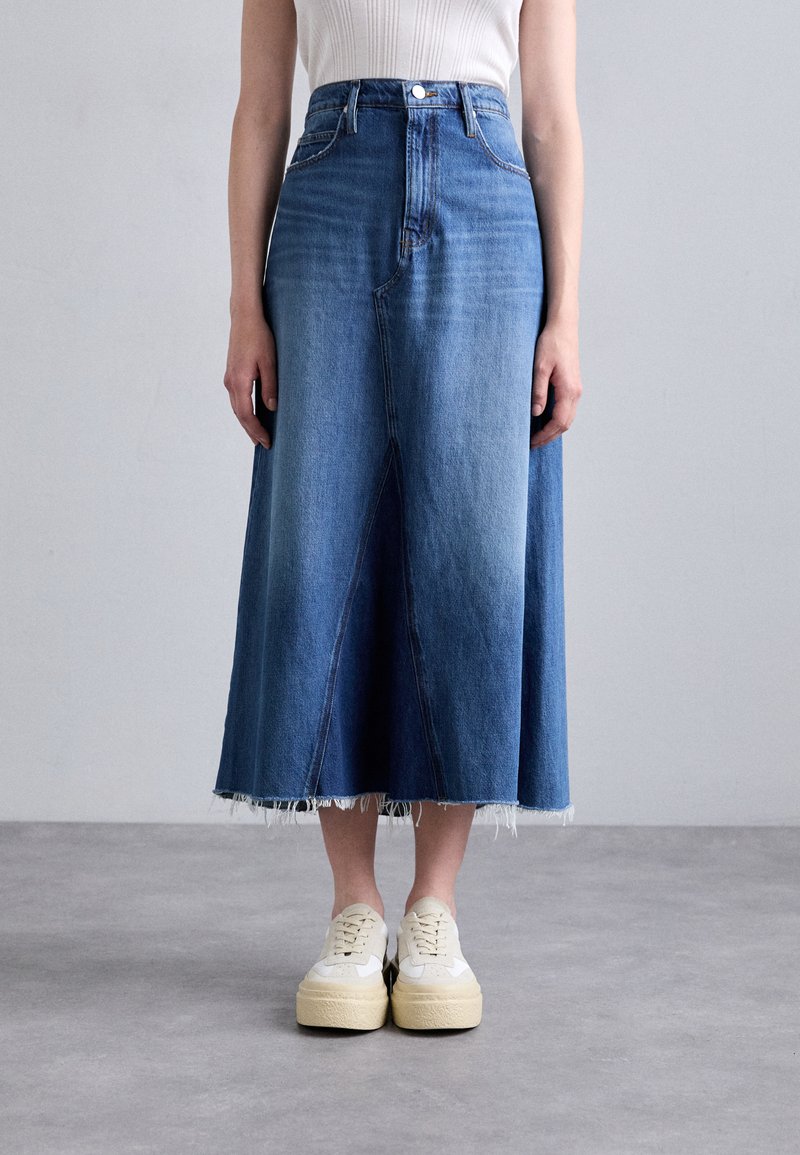 FRAME THE DOROTHY SKIRT - Denimová sukně - 
dark-blue denim