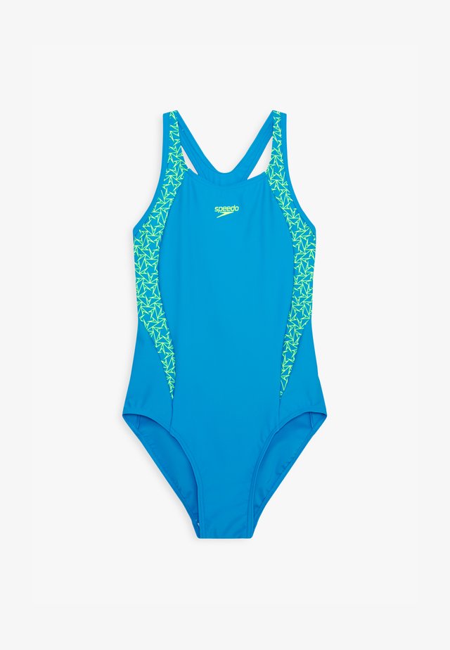 BOOMSTAR SPLICE FLYBACK - Badeanzug - pool/fluorecent yellow