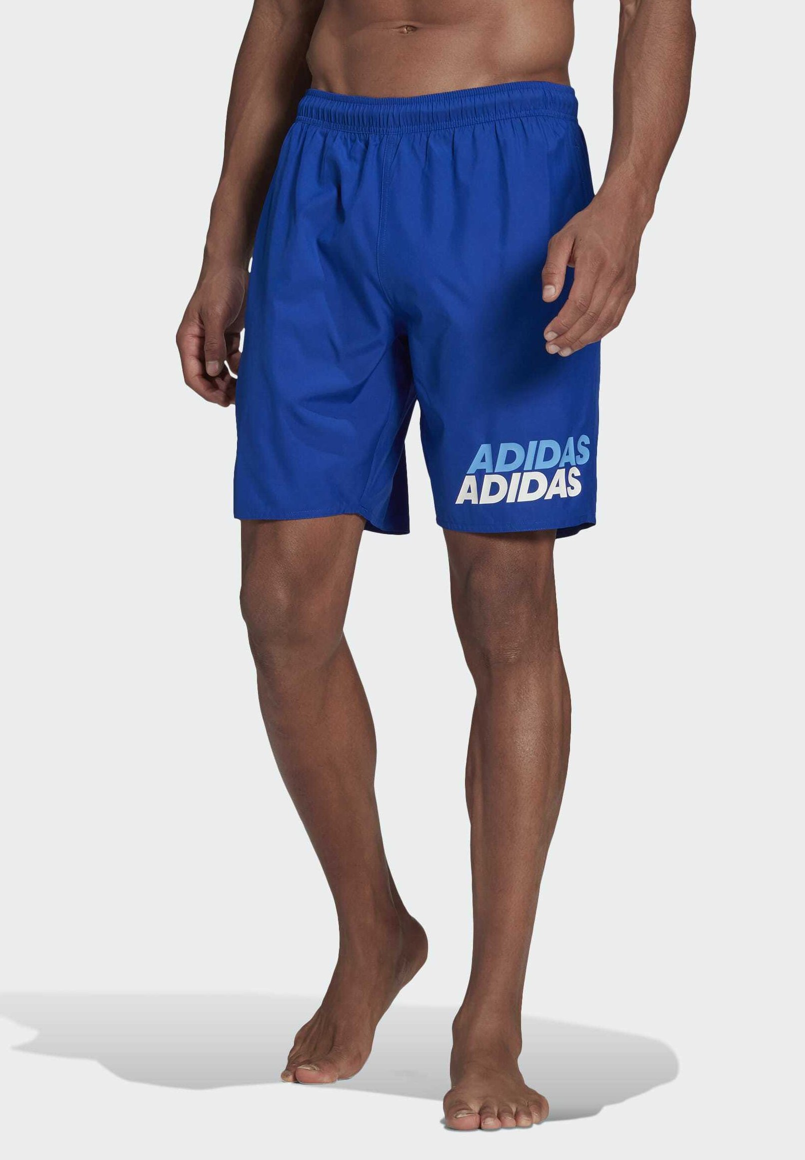 adidas Performance CLASSIC-LENGTH ADIDAS WORDING SWIM SHORTS - Shorts da  mare - blue/blu - Zalando.it
