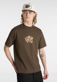 Vans BROMEO - T-shirt print - dark brown