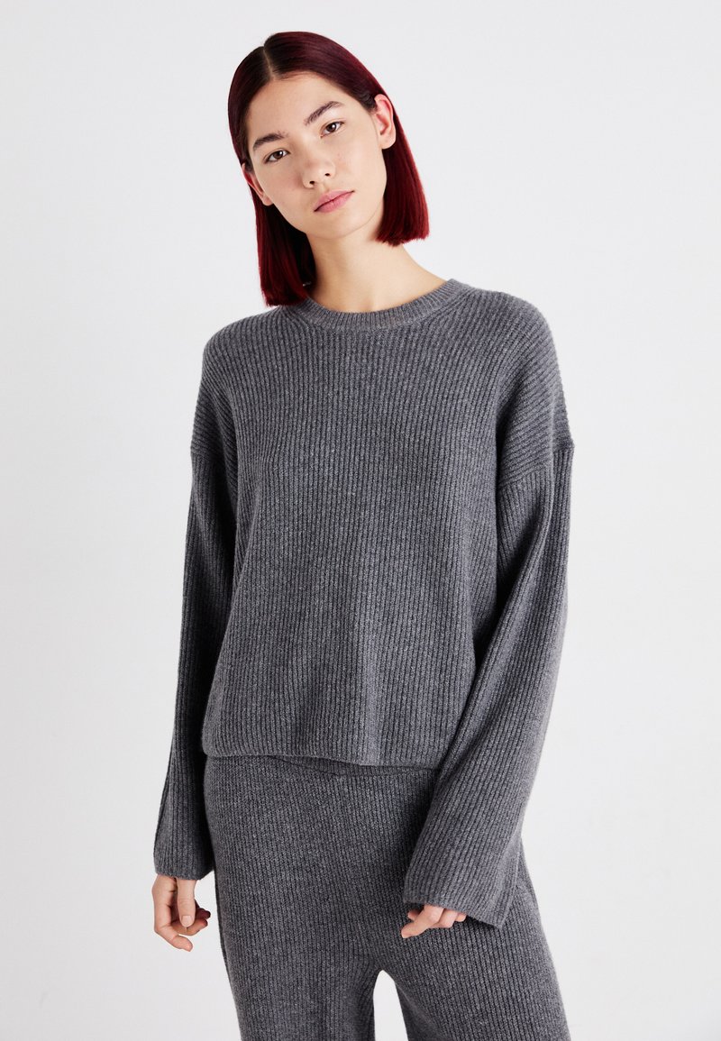 GAP CASHSOFT SHAKER CREW - Pullover - charcoal heather
