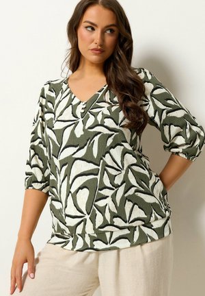 Yours Clothing, PLUS SIZE CASUAL TOPS - Camiseta estampada - khaki