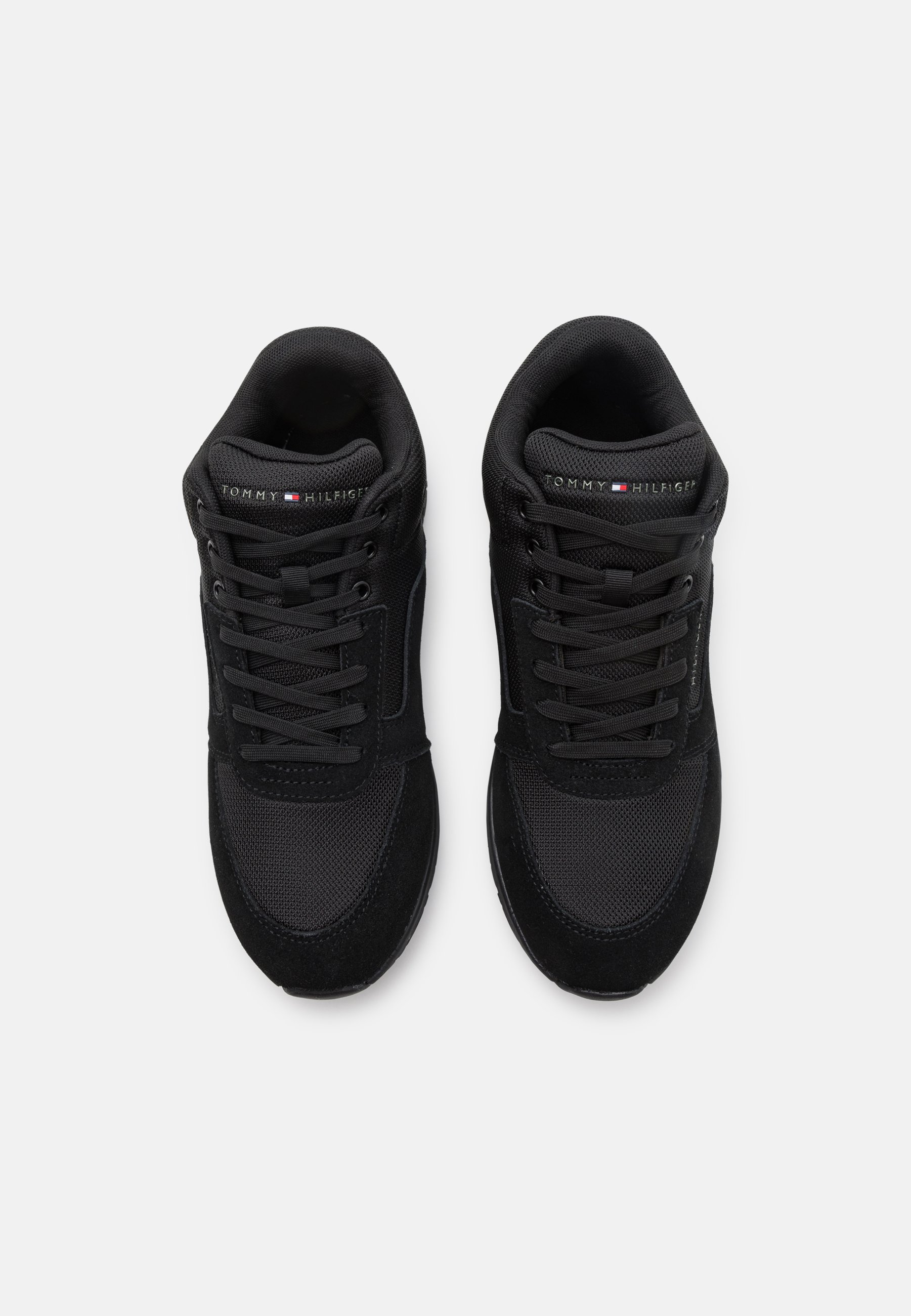 Tommy Hilfiger LIGHTWEIGHT RUNNER MIX HI - Trainers - black - Zalando.de