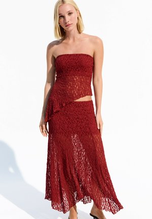 Jupe longue - dark red