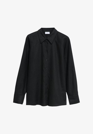 comma, BLUSE - Camicia - schwarz