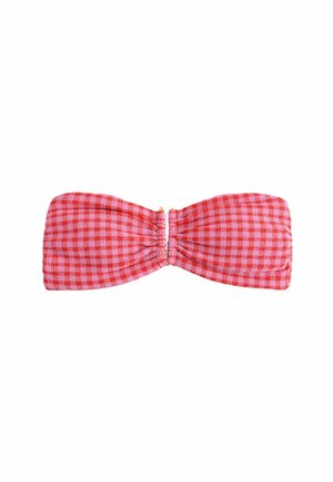 Haut de bikini - pink/red crinkle gingham