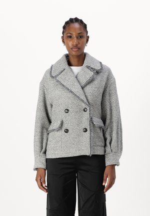 JACKET - Īss mētelis - fume/white