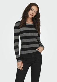 JDY JDYPLUM O-NECK  - Trui - dark grey melange
