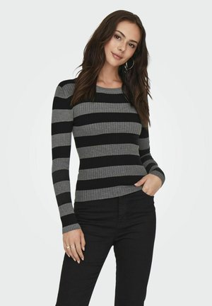JDY JDYPLUM O-NECK  - Maglione - dark grey melange