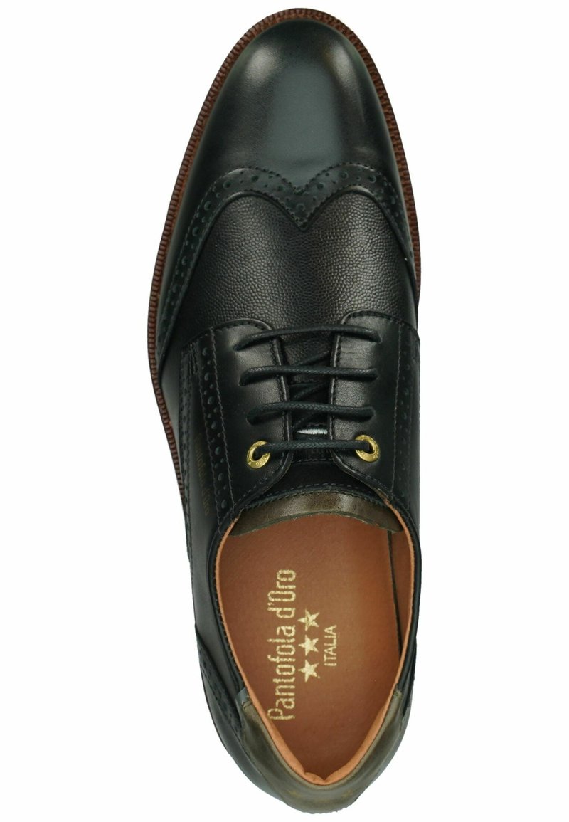 Pantofola D\'oro Black Textured Oxfords Pantofola D main image 3