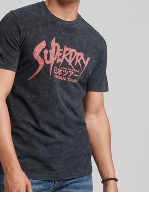 Camiseta estampada - mottled black