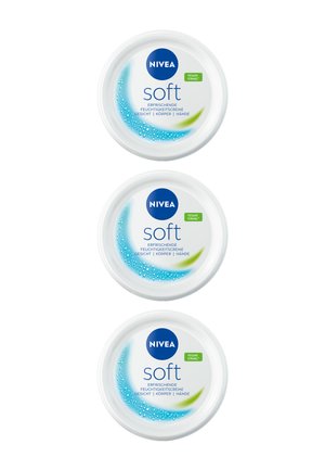 3ER SET NIVEA SOFT ERFRISCHENDE FEUCHTIGKEITSCREME 3 X 375 ML - Moisturiser - transparent