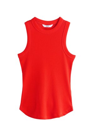 REGULAR FIT - RACER RIBBED  - Top - red