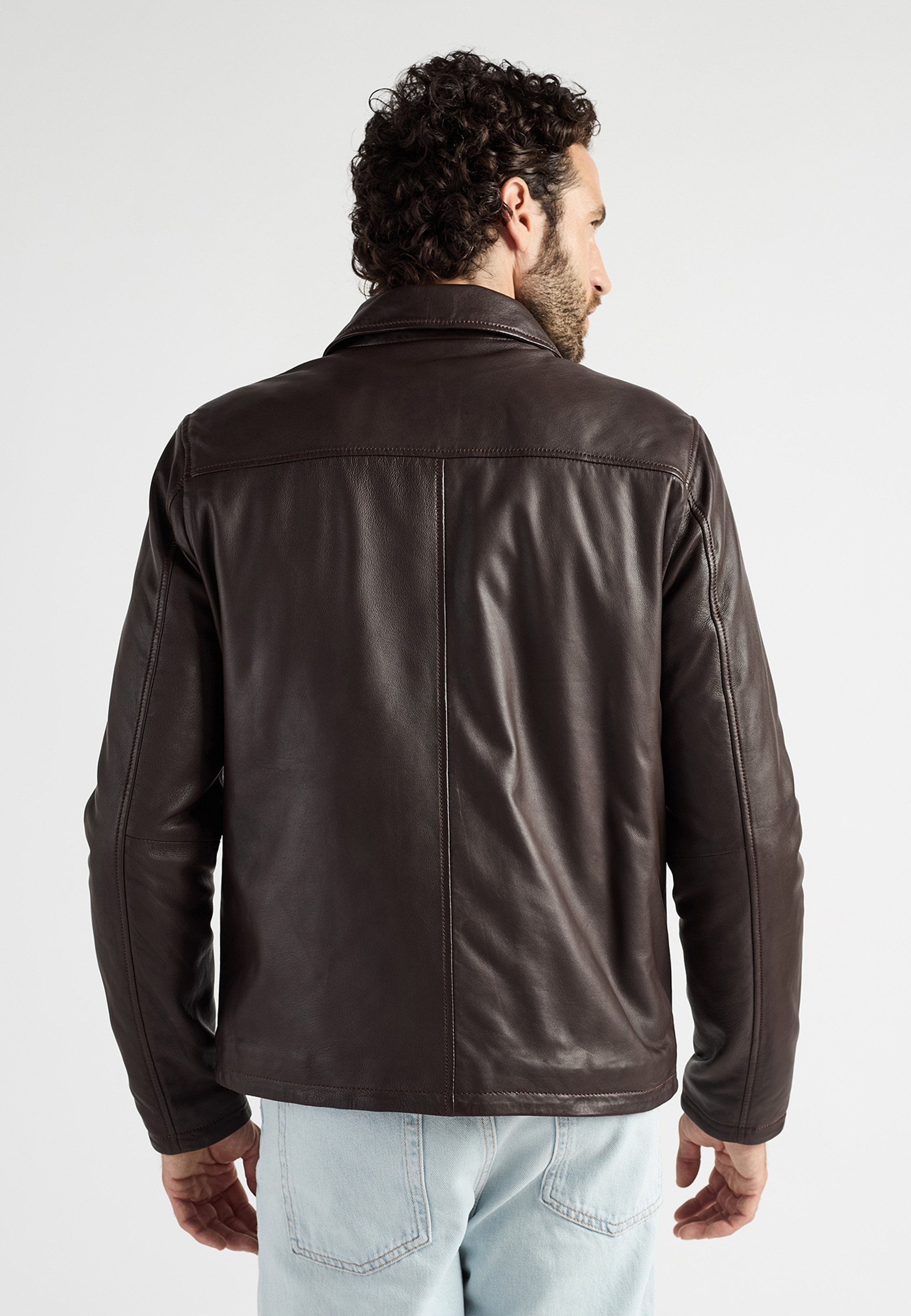 JCC MIT LUCA - Leather jacket - brown - Zalando