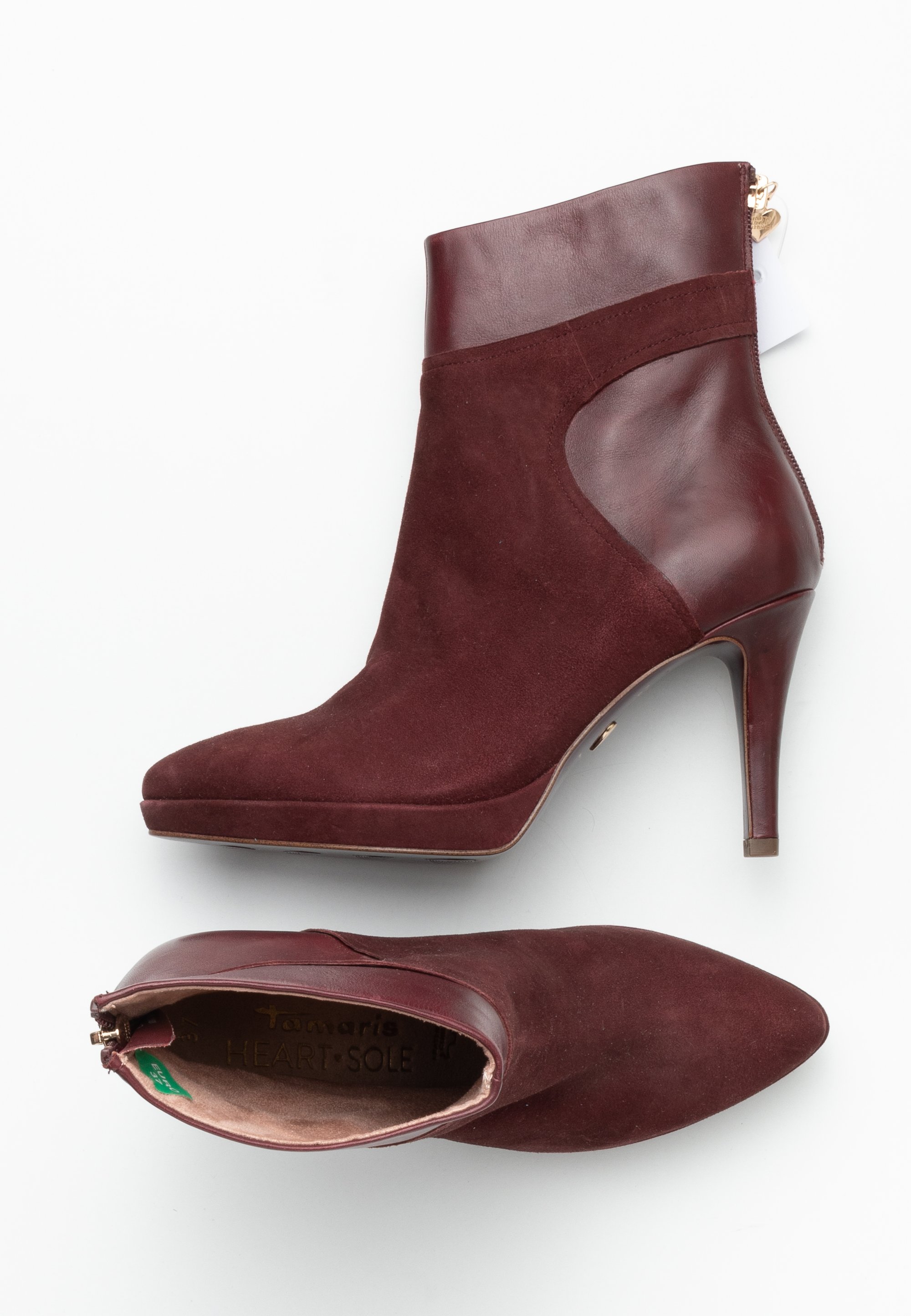 High Heel Tamaris Stiefelette Rot Leder Tamaris Heart Sole High