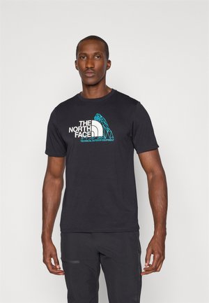 The North Face MOUNTAIN FOUNDATION TEE GRAPHIC - Sports T-shirt - black