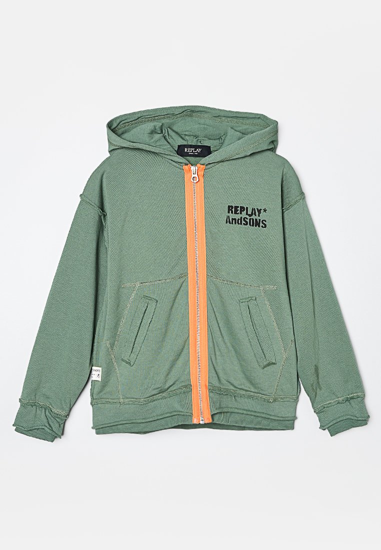 Replay Sweater met rits groen Replay Sweater met rits groen