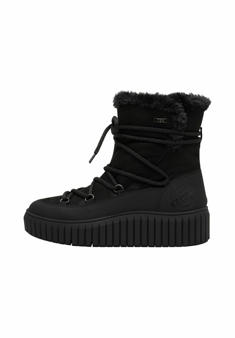 s.Oliver Téli csizmák - black glitter