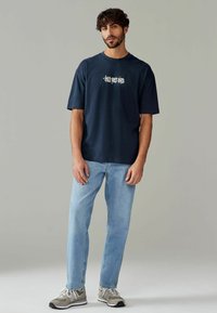 Next T-shirts print - navy blue hohoho