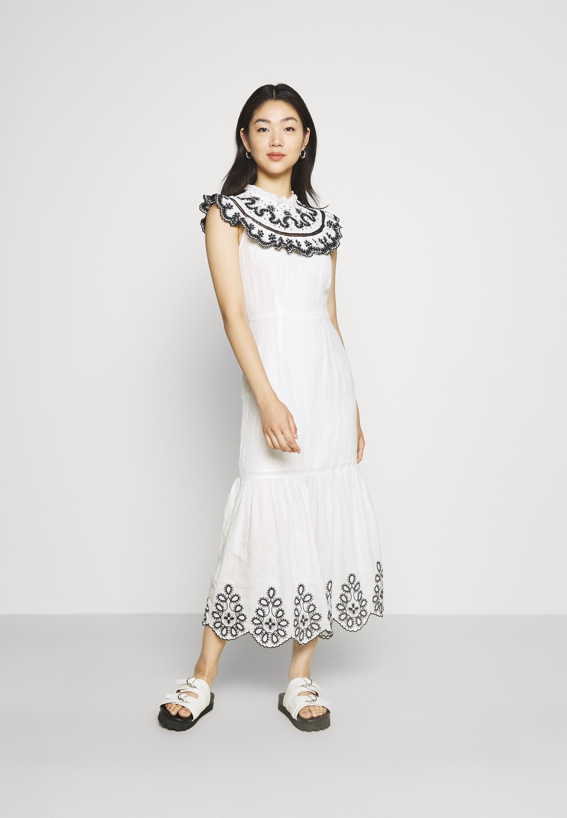 white embroidered dress uk