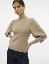 Vero Moda VMHOLLYKARISPUFF HIGHNK GA BOO - Maglione - silver mink