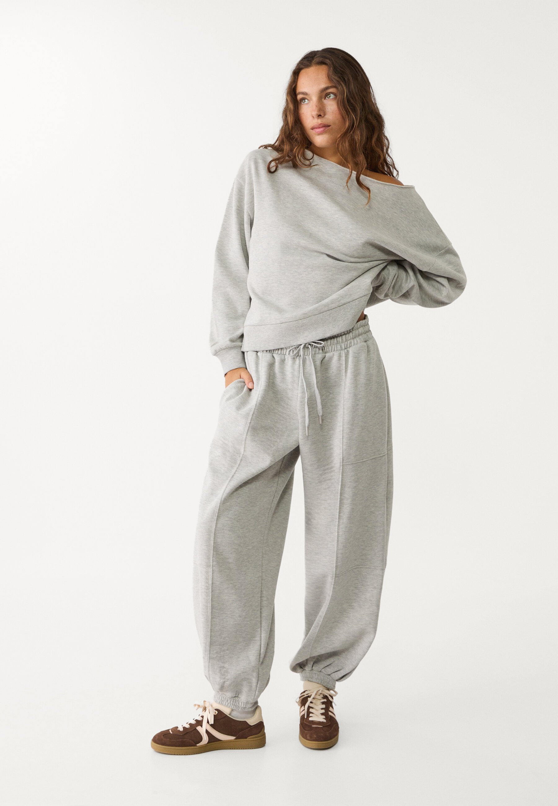 【SATIIIZ】Bez Snap Button Balloon Pants Cape Burton Balloon Sweatpants - satiiiz
