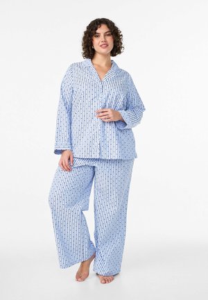 LOCKERE AUS MIT - Pantaloni del pigiama - xenon blue aop