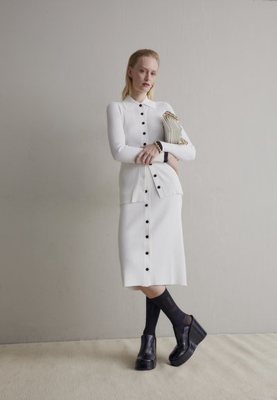 Proenza Schouler White Label BUTTON FRONT SKIRT - Φούστα σε γραμμή Α - cream