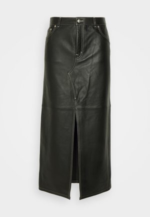 Filippa K Jupe en cuir - black