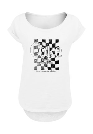 COCA COLA CHECKER - Print T-shirt - weiß
