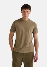 Monoprix COL ROND MANCHES COURTES - T-shirt basique - lichen