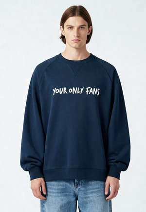 YOUR ONLY FANS EMBROIDERY SUPERHEAVY  - Sweater - dark blue