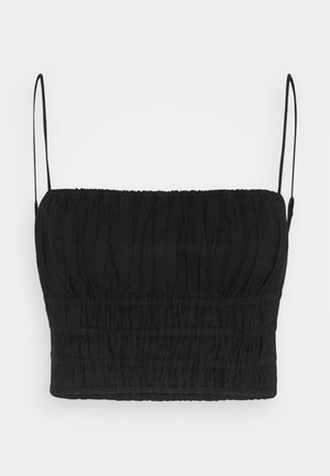 Abercrombie & Fitch BARE SCRUNCHIE CAMI - Topp - black beauty