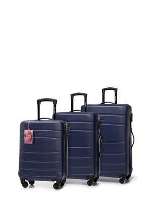 LUGGAGE SET WITH TAG FROM ABS - Trolley - dark blue