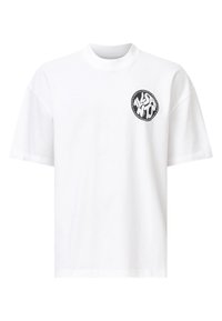 DISTORTION - T-shirt con stampa - ashen white
