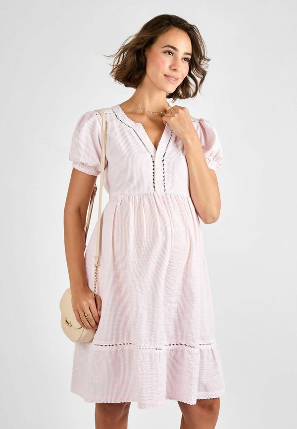 MATERNITY FIT - STRIPE EMBROIDERED - Freizeitkleid