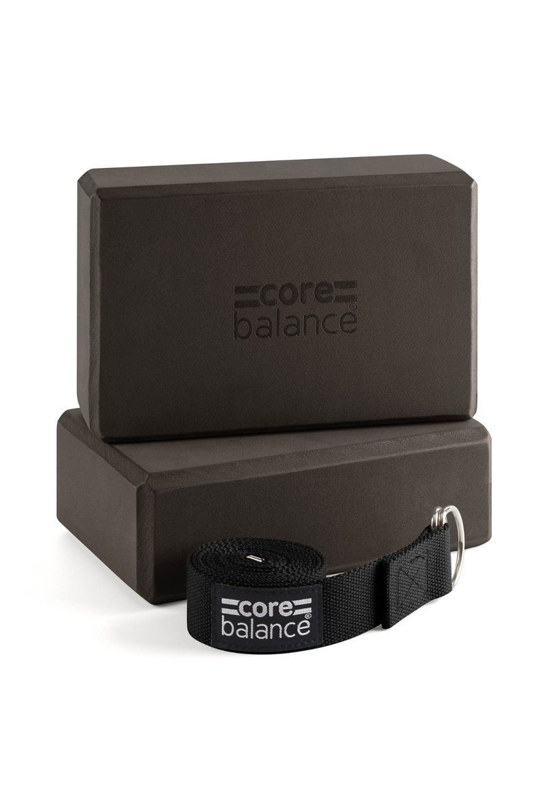 Core Balance YOGA BLOCKS BLOCKS & STRAP Equipement de fitness et yoga black/noir ZALANDO.FR