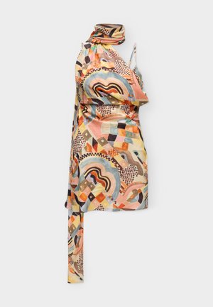 Topshop, TSVIVA DRAPED SCARF MINI DRESS WVN - Cocktailkjole / festkjole - orange