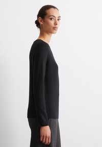 Marc O'Polo LONGSLEEVE BOAT NECK - Strickpullover - black