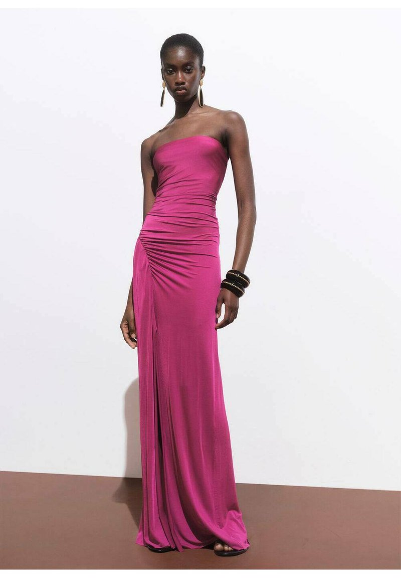 Mango DRAPED STRAPLESS - Occasion wear - pink - Zalando