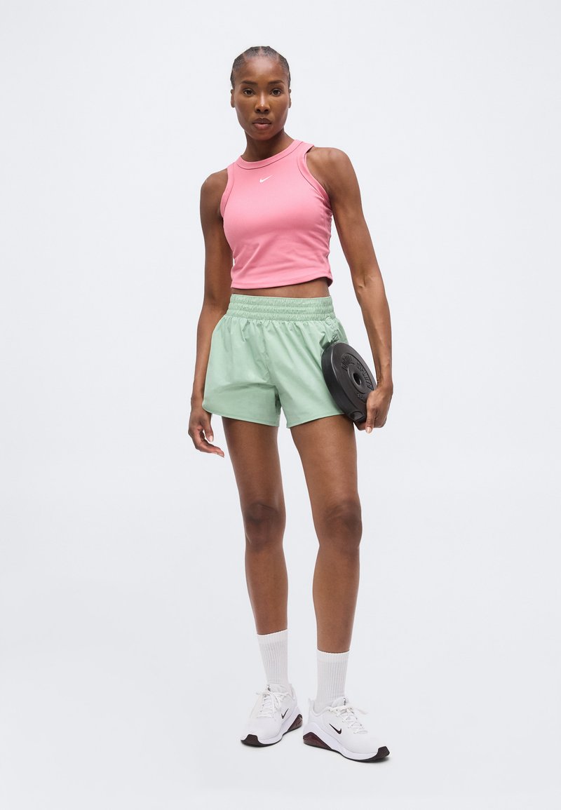 Nike Performance ONE FITTED CROP TANK - Top - peony/white