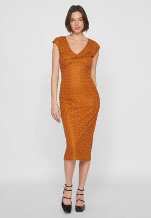 VISOLIRA V-NECK SLEEVE - Vapaa-ajan mekko - cathay spice