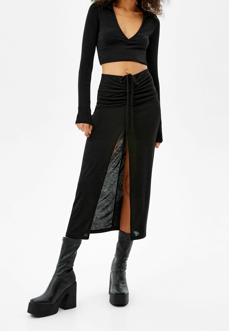 Bershka A-line skirt black (Pre-owned)