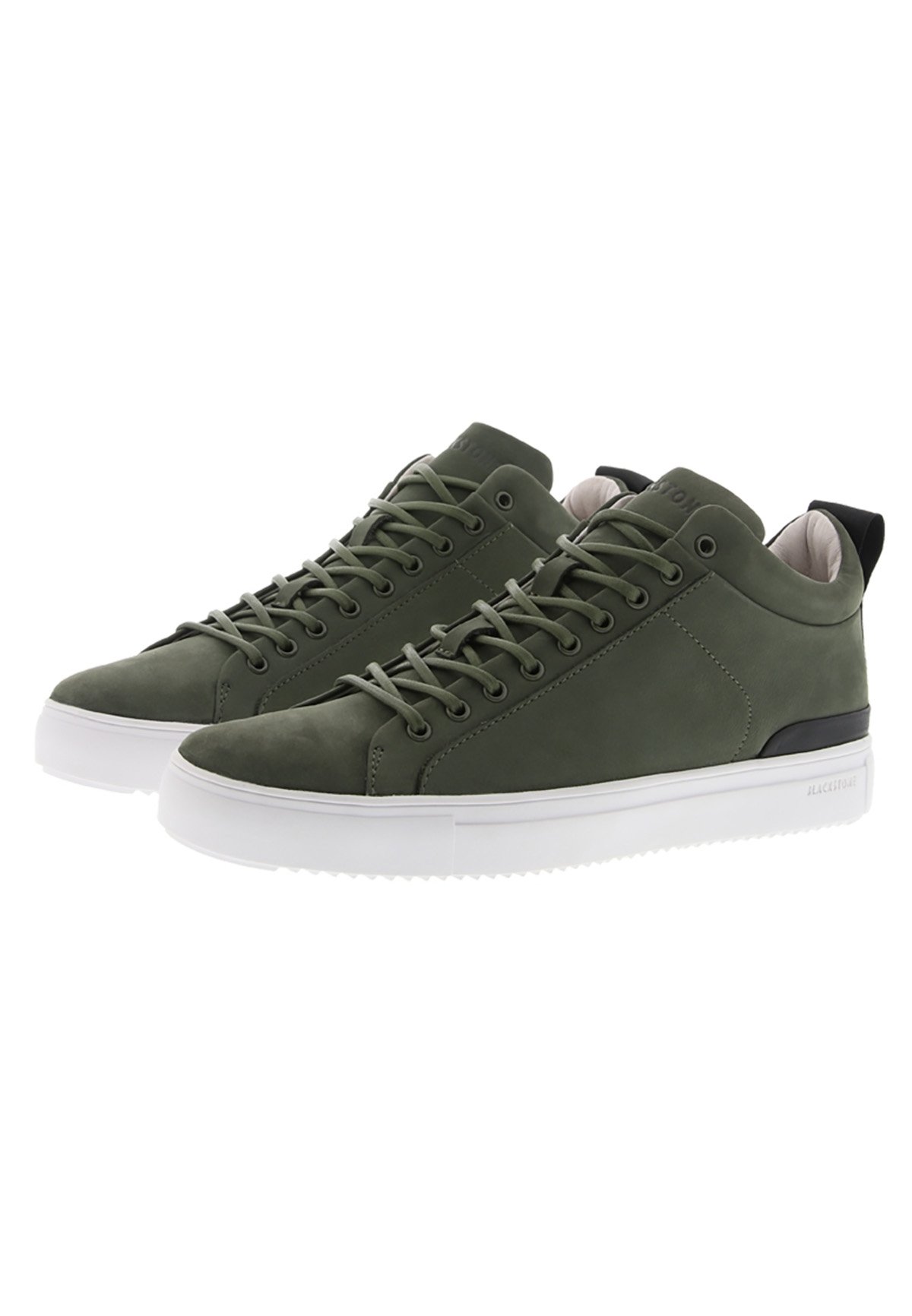 Blackstone Heren Sneakers Groen nub sneaker | Van den Assem