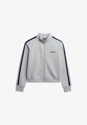 Superdry & Co, SUPERDRY ATHLETIC ESSENTIALS LOGO TRACK TOP.. - Sweat zippé - glacier grey marl