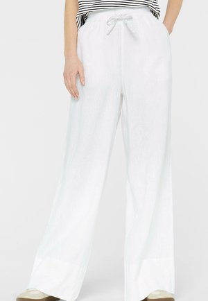 SENSES.THE LABEL, MIT BREITER SAUMKANTE - Trousers - opticwhite