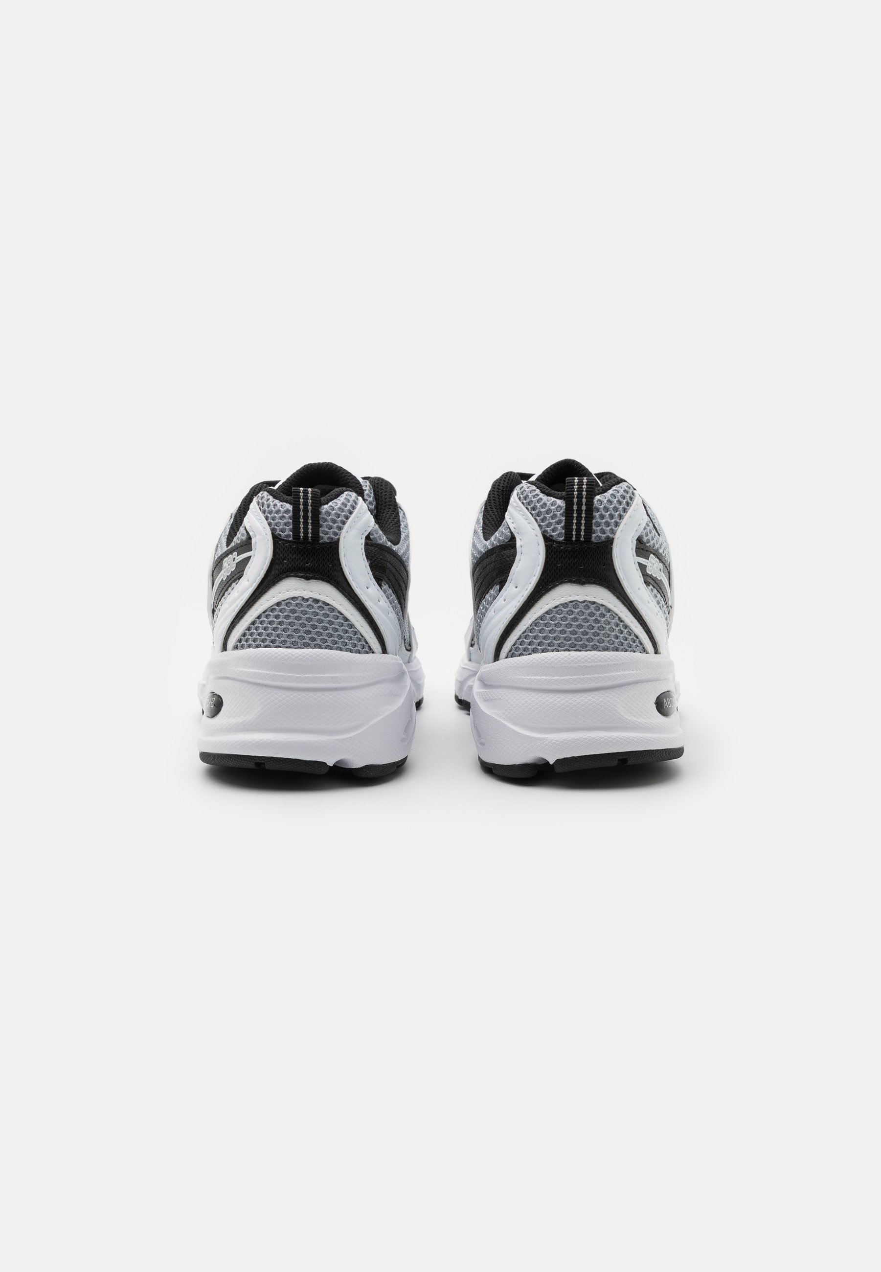new balance white and silver
