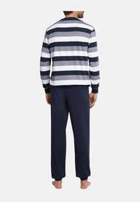Schiesser 2 TLG  SET V AUSSCHNITT STREIFEN - Pyjama set - blau
